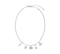 Purelei® Underwater World Women's Stainless Steel Necklace Waterproof Nautical Pendant Necklace Adjustable Length 40-45cm, Stainless Steel, Crystal