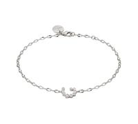 Purelei Wave Anklet Anklet Stainless Steel with Zirconia | 14K gold-plated, adjustable 21-25 cm, zirconia stones, wave 12.5 x 8.7 mm, approx. 2.3 g