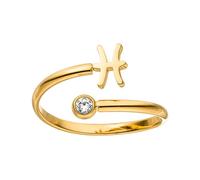 Purelei® Zodiac Sign Ring - Women Waterproof Durable Stainless Steel Ring - Adjustable Rings from 50 to 60 - Fashion Jewelry for Your Personalized Look, 60-66 cm, Gem