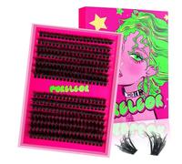 PURELEOR Cluster Lashes 50D Curl Individual Clusters Lash Mega Volume Flase Eyelash DIY Lash Extensions Soft Fluffy(10-16mm)