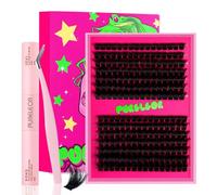 PURELEOR Individual Cluster Lashes Kit Lash Extensions Set DIY Multiple styles Eyelash Clusters with Bond and Seal Tweezers 100D Curl Mixed 10-16mm