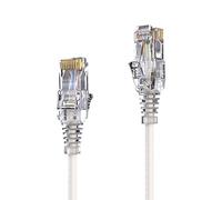 PureLink CAT6 UTP Extra- Thin Network Connection Cable with 2x RJ45 Plugs for Switches, Modems, Routers or Patch Panels white 0,25m