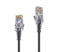 PureLink CAT6 UTP Extra- Thin Network Connection Cable with 2x RJ45 Plugs for Switches, Modems, Routers or Patch Panels Black 2,00m