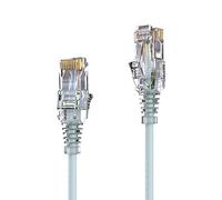 PureLink CAT6 UTP Extra- Thin Network Connection Cable with 2x RJ45 Plugs for Switches, Modems, Routers or Patch Panels gray 1,00m