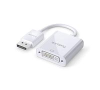 PureLink DisplayPort to DVI Adapter, 1920 x 1200 WUXGA Resolution, 4.95 GB/s Bandwidth, Gold-Plated Connectors, 0.15 m, White