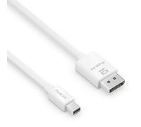 PureLink Mini DisplayPort to DisplayPort 1.3 Cable, 4K Ultra HD 60Hz, 21.6 GB/s Bandwidth, Gold-Plated Connectors, 2.00 m, White