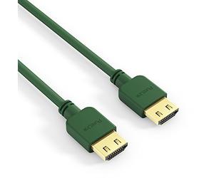 PureLink PI0503 High Speed HDMI Patch Cable (4K UltraHD (2160p), Ethernet, 18Gbps), HDMI-A Male to HDMI-A Male, Certified, Halogen Free, Ultra Flat, 2 m, Green