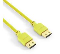 PureLink PI0504 High Speed HDMI Patch Cable (4K UltraHD (2160p), Ethernet, 18Gbps), HDMI-A Male to HDMI-A Male, Certified, Halogen Free, Ultra Flat, 1.5 m, Yellow
