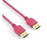 PureLink PI0505 High Speed HDMI Connection Cable (4K UltraHD (2160p), Ethernet, 18Gbps), HDMI-A Male to HDMI-A Male, Certified, Halogen Free, Ultra Flat, 1 m, Magenta