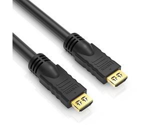 PureLink PureInstall Series Certified High-Speed HDMI Cable with 24-Carat Gold-Plated Contacts / Supports FullHD 1080p / 1440p / 1600p / 2160p / 4K x 2K / Deep Colour / x.v.Colour / Ethernet Channel / 3D / HDMI A Male to HDMI A Male / Triple Shielding and PureLink SLS (Secure Lock System) / 100 % tested for Professional AV Use