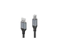 PureLink SPC-U010-010 USB 2.0-Kabel - A/B - Aluminium, spacegrau/schwarz 1 m