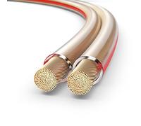 PureLink Speaker Cable OFC 2 x 4.00 mm² 0.20 mm, 25.0 m, Pure Copper Cable for HiFi Loudspeaker Boxes Subwoofer, Audio Cable with Polarity Marking, Transparent