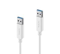 PureLink USB-A to USB-A cable, USB 3.1 Gen 2 with 10 GB/s data transfer, white, 1.00 m
