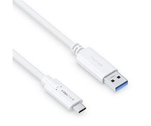 PureLink USB-C to USB-A Cable, USB 3.1 Gen 1 with 5 GB/s Data Transfer, White, 1