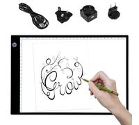 PURElite A4 Ultra-Thin LED Light Box, Daylight Light Pad with 3 Level Dimmer Touch Control, USB or Mains Powered, 1450 Lumen for Tracing Drawing Sewing Craft, Black
