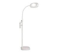 PURElite Magnifying LED Floor Lamp - 3in1 Lamp, Table Lamp & Clip-on Light, Natural Daylight Bulbs, Dimmer Switch, Adjustable Flexi Neck, For Needlework, Sewing, Crafting, Reading