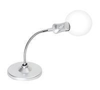 PURElite Magnifying Table Light - Table Lamp & Desk Lamp, Flexible Neck, Natural LED Daylight Bulbs for Reading, Needlework, Sewing, Crafting, Battery Powered