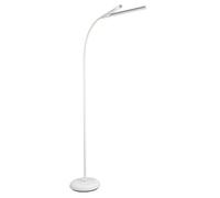 PURElite Natural Daylight Floor Lamp - Twin Lights for Double Power, Flexible LED Floor Light, 4 Colour Brightness Settings, Natural Daylight Bulbs for Reading, Needlework, Sewing, Crafting - White, W