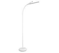 PURElite Natural Daylight Floor Lamp - Twin Lights for Double Power, Flexible LED Floor Light, 4 Colour Brightness Settings, Natural Daylight Bulbs for Reading, Needlework, Sewing, Crafting - White, W