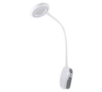 PURElite Rechargeable Clip-on Magnifier - Table Lamp & Desk Lamp, 3X Magnification, LED Flexible, Adjustable Neck & Clamp Included, Natural Daylight Bulbs for Reading, Needlework, Sewing, Crafting