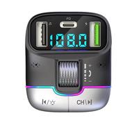 PURELIXIR Universal Bluetooth FM Transmitter for All Vehicles - Lossless Sound MP3 Player, Fast Car Charger & Hands-Free Kit - HDMI & USB Input - Compatible with Porsche, RAM, Trucks, and Classic Cars