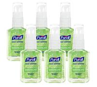 Purell Advanced Hand Sanitizer Gel Infused with Essential Oils Energizing Mint 2 fl oz Travel-Size Pump Bottle (Pack of 6) - 3907-04-EC