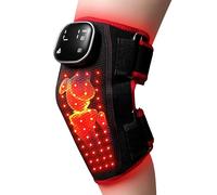 Purella Red Light Therapy for Knee, Heated Knee Massager for Pain Relief, Cordless Knee Wrap with Vibration Massage, 3000mAh Battery, 660 & 850nm Near Infrared Light Therapy for Joint/Elbow/Shoulder