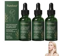 Purelora Stem Cell-Derived EGF & Copper Peptide Activating Serum, 2026 New Collagen Supplement, Purelora Stem Cell Extract Revitalizing Serum, Reduce Fine Lines&Wrinkles, for All Skin Types (3 Bottle)