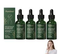 Purelora Stem Cell-Derived EGF & Copper Peptide Activating Serum, 2026 New Stem Cell Collagen Peptide Serum, Purelora Anti Aging Stem Cell Lotion, Smoothness and Firmness, for All Skin Type (4 Bottle)