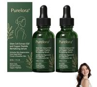Purelora Stem Cell-Derived EGF & Copper Peptide Activating Serum, Advanced Collagen Peptides Supplement Liquid, Purelora Copper Peptide Serum, Reduce Fine Lines and Wrinkles,for Women & Men (2 Bottle)
