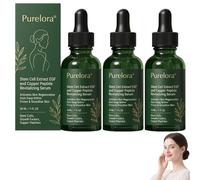 Purelora Stem Cell-Derived EGF Copper Peptide Activating Serum, Anti Aging Serum with Stem Cell Acid to Reduce Fine Lines and Wrinkles, Firmer Looking Skin, Promotes Skin Elasticity (3PCS)