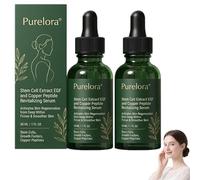 Purelora Stem Cell-Derived EGF Copper Peptide Activating Serum, Anti Aging Serum with Stem Cell Acid to Reduce Fine Lines and Wrinkles, Firmer Looking Skin, Promotes Skin Elasticity (2PCS)