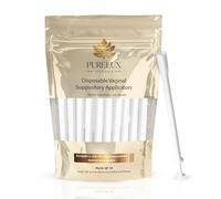 PureLux Naturals Suppository Applicator for Women Pack of 10 - Comfortable Feminine Care Vaginal Applicators for Vaginal Suppositories - Disposable Vaginal Suppository Applicator for 000 Size