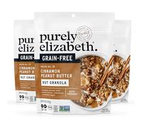 Purely Elizabeth, Cinnamon Peanut Butter, Keto Granola with MCT Oil, Grain-Free (3 Ct, 8oz Bags)
