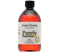 Purely Essential Organic Rosehip Oil (Rosa canina) - Pure, Natural, Certified Organic, Undiluted, Vegan, Cold Pressed, Cruelty Free, Hexane Free, for All Skin Types (500ml)