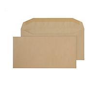 Purely Everyday Mailing Bag DL++ Gummed 121 x 235 mm Plain 80 gsm Manilla Pack of 1000