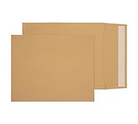 Purely Gusset Envelopes 12X10 Peel & Seal 305 x 250 x 25 mm Plain 140 gsm Manilla Pack of 125