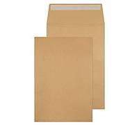 Purely Gusset Envelopes C4 Peel & Seal 324 x 229 x 25 mm Plain 130 gsm Manilla Pack of 125