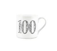 Purely Home 100th Birthday Mug - Fine Bone China White Mug Coffee/Tea Present Birthday Celebration Gift