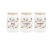 Purely Home - Acorns - Tea, Coffee & Sugar Canister - Kitchen Storage Jars