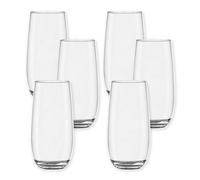 Purely Home Acrylic Highball Drinking Cup - Plastic Picnic Camper Glasses - Set Of 6