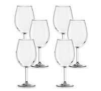Purely Home Acrylic Large Wine Glass - Plastic Picnic Camper Glasses - Set Of 6