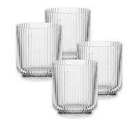 Purely Home Acrylic Plastic 15Oz Ribbed Drinking Tumbler - Set Of 4