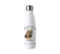 Purely Home Adventures with my Alsatian Metal Water Bottle - Double Walled 500ml Hot/Cold Drinks Bottle Outdoor Dog Gifts