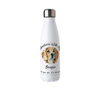 Purely Home Adventures With My Beagle Metal Water Bottle - Double Walled 500Ml Hot/cold Drinks Bottle Outdoor Dog Gifts