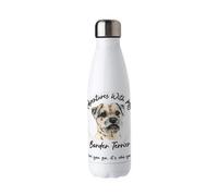 Purely Home Adventures With My Border Terrier Metal Water Bottle - Double Walled 500Ml Hot/cold Drinks Bottle Outdoor Dog Gifts
