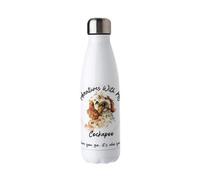 Purely Home Adventures With My Cockapoo Metal Water Bottle - Double Walled 500Ml Hot/cold Drinks Bottle Outdoor Dog Gifts