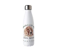 Purely Home Adventures with my Cocker Spaniel Metal Water Bottle - Double Walled 500ml Hot/Cold Drinks Bottle Outdoor Dog Gifts