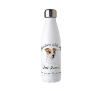 Purely Home Adventures with my Jack Russell Metal Water Bottle - Double Walled 500ml Hot/Cold Drinks Bottle Outdoor Dog Gifts