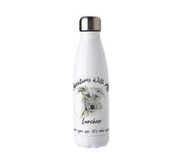 Purely Home Adventures With My Lurcher Metal Water Bottle - Double Walled 500Ml Hot/cold Drinks Bottle Outdoor Dog Gifts